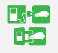 Electric car vector icon Royalty Free Stock Photo