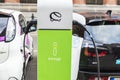 Electric cars recharging the batteries in Berlin, Germany