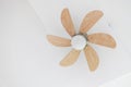 Electric ceiling fan with lamp Royalty Free Stock Photo