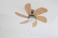 Electric ceiling fan with lamp Royalty Free Stock Photo