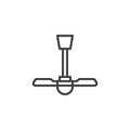 Electric ceiling fan line icon