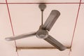 Electric ceiling fan over a canopy on an event Royalty Free Stock Photo