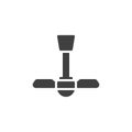 Electric ceiling fan vector icon