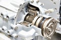 Electric central drive gear engine Royalty Free Stock Photo
