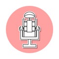 Electric chair sticker icon. Simple thin line, outline vector of Death icons for ui and ux, website or mobile application