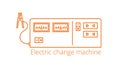 Electric change machine. Power Inverter with Charger. Voltage current converter. Equipment for accumulator. Vector line