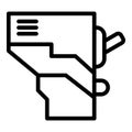 Electric circuit break icon, outline style