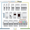 Electric circuit breaker set