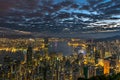 Electric city scape - Hong Kong at Dawn