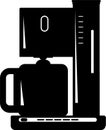 Electric Coffee Maker Icon in flat style. Vector Illustration