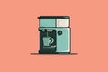 Electric Coffee Maker or Machine vector illustration.