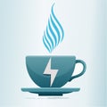 Electric Coffee PowerUp Vector Illustration Royalty Free Stock Photo