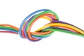 Electric colored wires with knot