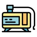 Electric compressor icon color outline vector