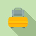 Electric compressor icon flat vector. Air machine