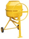 electric concrete mixer isolated on a white