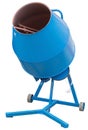 electric concrete mixer isolated on a white