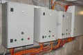 Electric control panel. Electrical installations and distribution panels