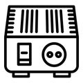 Electric converter icon, outline style