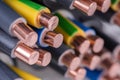 Electric copper wire used in electrical installation Royalty Free Stock Photo