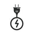 electric cord charging icon vector