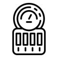 Electric counter icon, outline style