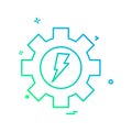 Electric current icon design vector