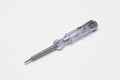 Electric current test tool or voltage tester in the form of a screwdriver. Royalty Free Stock Photo