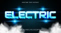Electric 3D editable text effect template Royalty Free Stock Photo