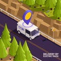Electric Delivery Truck Isometric View