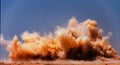 Blast on the construction site in the Oman Royalty Free Stock Photo