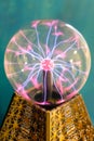 Electric discharge in a glass bowl