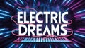Electric Dreams Text Music Thumbnail Illustration Royalty Free Stock Photo