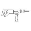 Electric drill, perforator icon outline