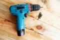 Electric drill with screwdriver and screw bolts