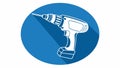 Electric drill tool, symbolizing precision and handyman work, vector design Generative AI Royalty Free Stock Photo