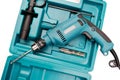 Electric drill in a toolbox