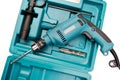 Electric drill in a toolbox Royalty Free Stock Photo