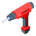 Electric drilling machine icon, isometric style Royalty Free Stock Photo