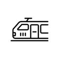 Black line icon for Electric, Engine and transport