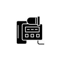 Electric equipment black icon concept. Electric equipment flat vector symbol, sign, illustration. Royalty Free Stock Photo