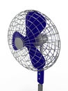 Electric fan blower on white background Royalty Free Stock Photo