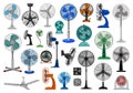 Electric fan cartoon vector set icon.Vector illustration icon air propeller on white background . Isolated cartoon set