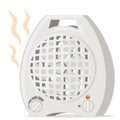 Electric fan heaters on a white background. Heating