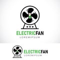 electric fan logo design template