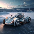 Futuristic Electric fancy automobile Royalty Free Stock Photo