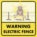 Electric fence sign