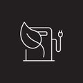 Electric filling station icon. Simple element illustration. Electric filling station symbol design from Ecology collection set.