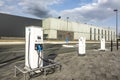 Electric filling station with tank column