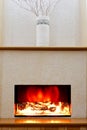 Electric fireplace Royalty Free Stock Photo